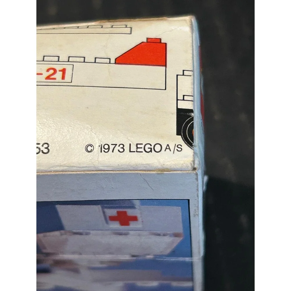 Vintage Lego 653 Rescue Units ambulance helicopter Legoland 653-1 Orig Box